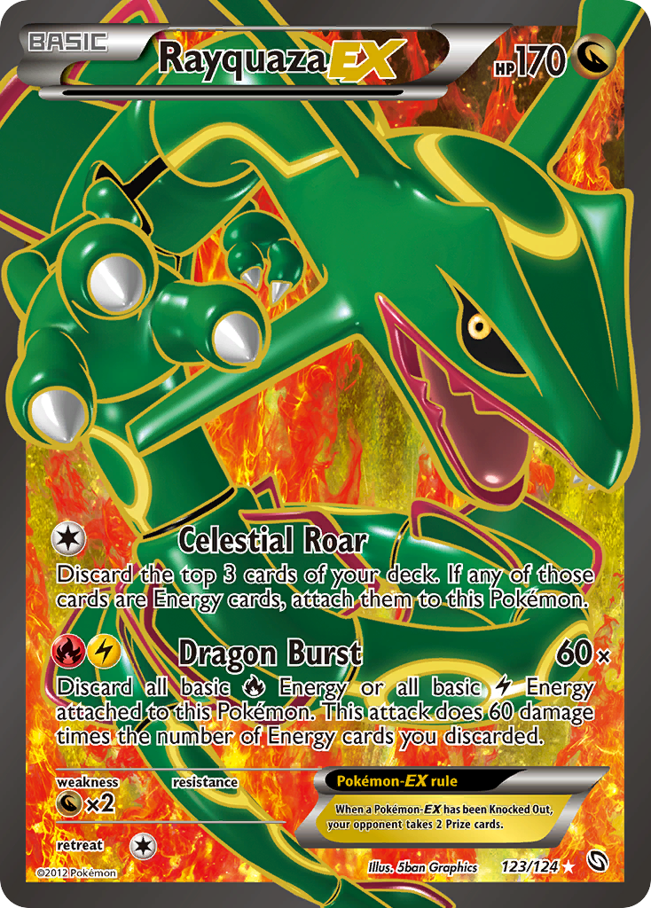 Rayquaza EX (123/124) [Black & White: Dragons Exalted] - Comfy Hobbies
