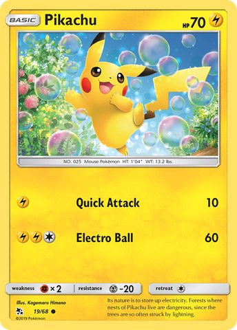 Pikachu (19/68) [Sun & Moon: Hidden Fates] - Comfy Hobbies