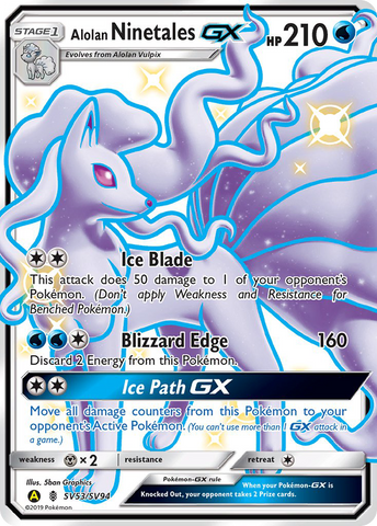 Alolan Ninetales GX (SV53/SV94) [Sun & Moon: Hidden Fates - Shiny Vault] - Comfy Hobbies