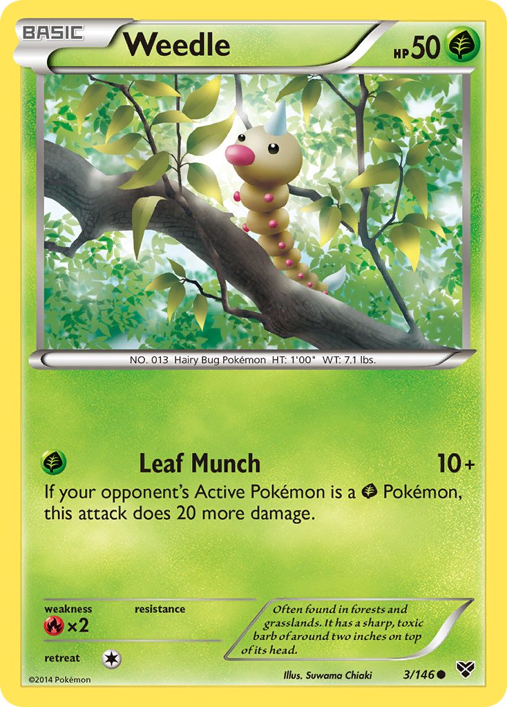 Weedle (3/146) [XY: Base Set] - Comfy Hobbies