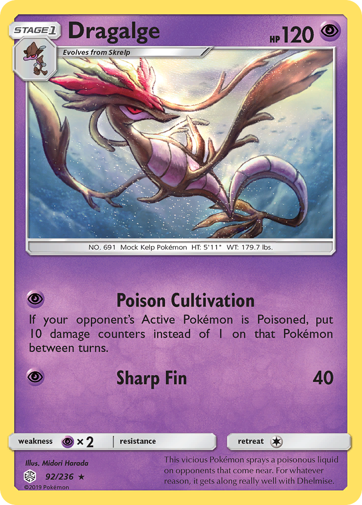 Dragalge (92/236) [Sun & Moon: Cosmic Eclipse] - Comfy Hobbies