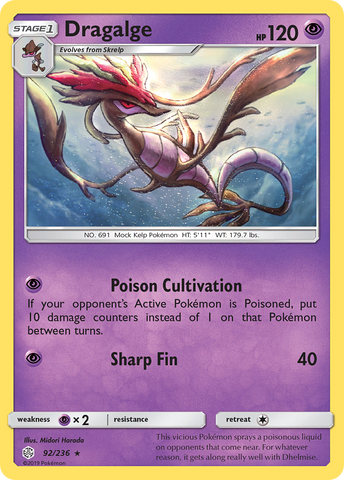 Dragalge (92/236) [Sun & Moon: Cosmic Eclipse] - Comfy Hobbies