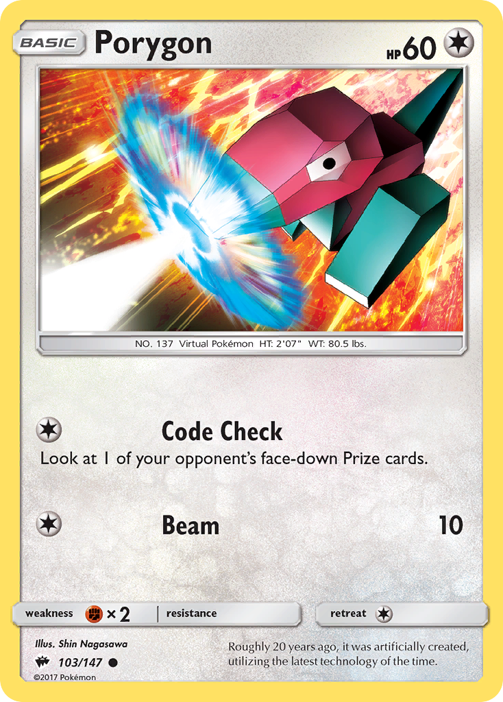 Porygon (103/147) [Sun & Moon: Burning Shadows] - Comfy Hobbies