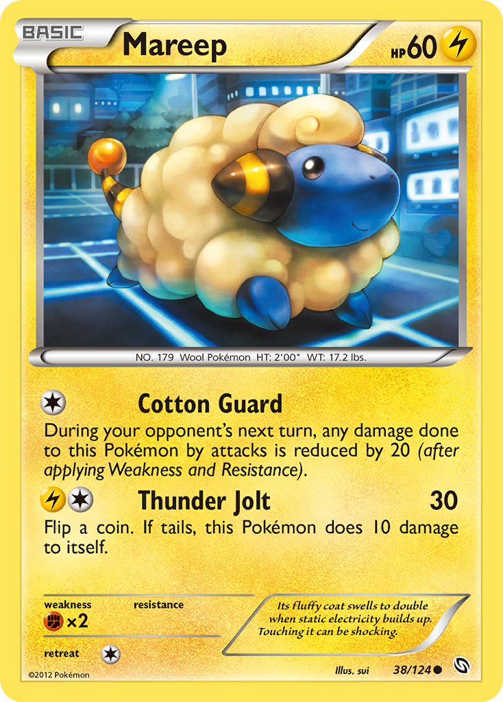 Mareep (38/124) [Black & White: Dragons Exalted] - Comfy Hobbies