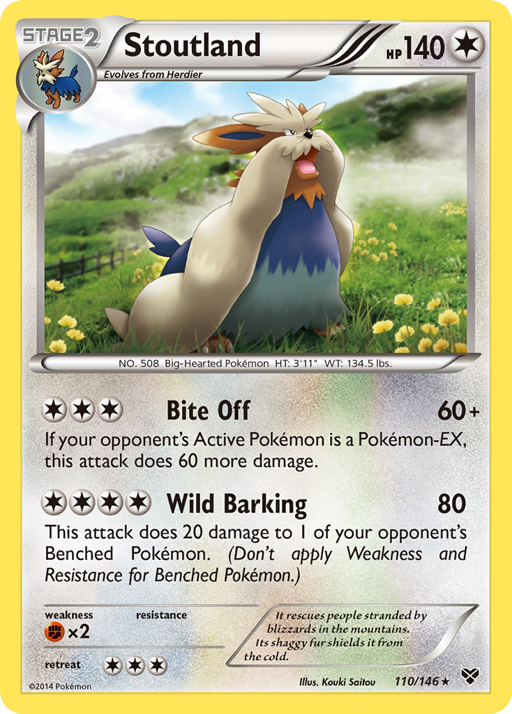 Stoutland (110/146) [XY: Base Set] - Comfy Hobbies