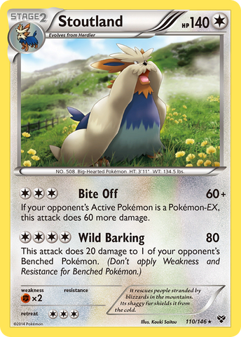 Stoutland (110/146) [XY: Base Set] - Comfy Hobbies