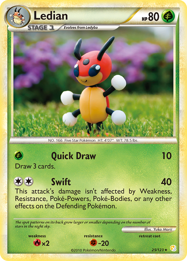 Ledian (25/123) [HeartGold & SoulSilver: Base Set] - Comfy Hobbies