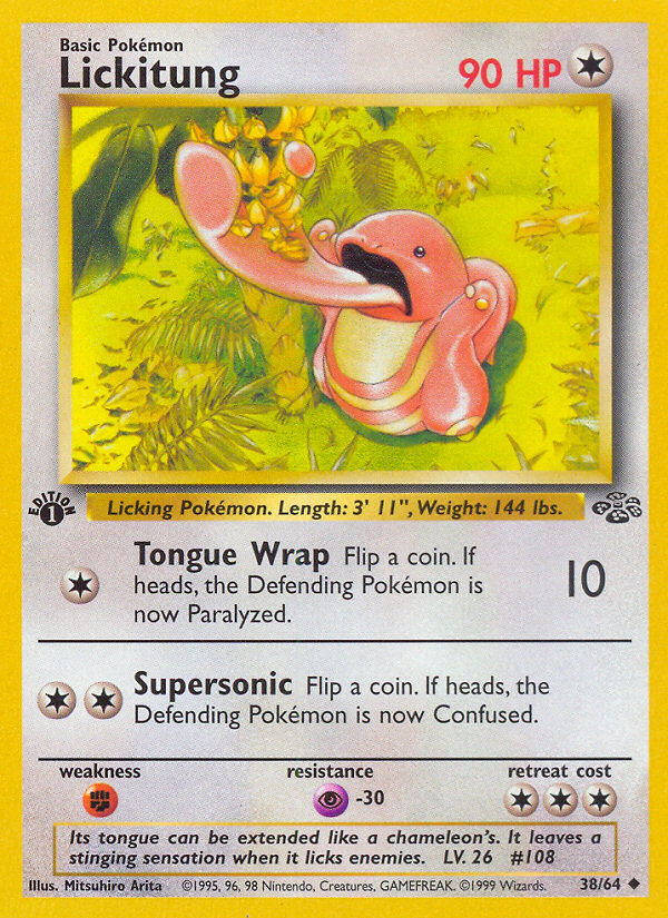 Lickitung (38/64) [Jungle 1st Edition] - Comfy Hobbies