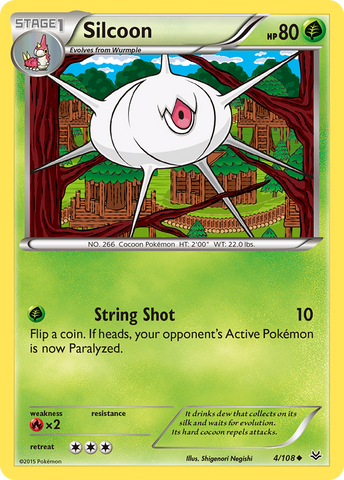 Silcoon (4/108) [XY: Roaring Skies] - Comfy Hobbies