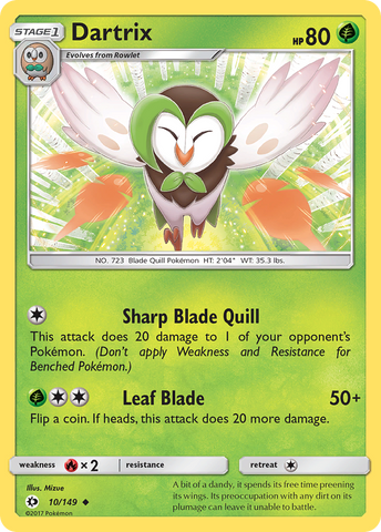Dartrix (10/149) [Sun & Moon: Base Set] - Comfy Hobbies