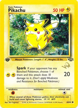 Pikachu (60/64) (W Stamped Promo) [Jungle 1st Edition] - Comfy Hobbies