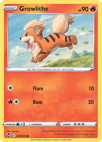 Growlithe (019/195) [Sword & Shield: Silver Tempest] - Comfy Hobbies