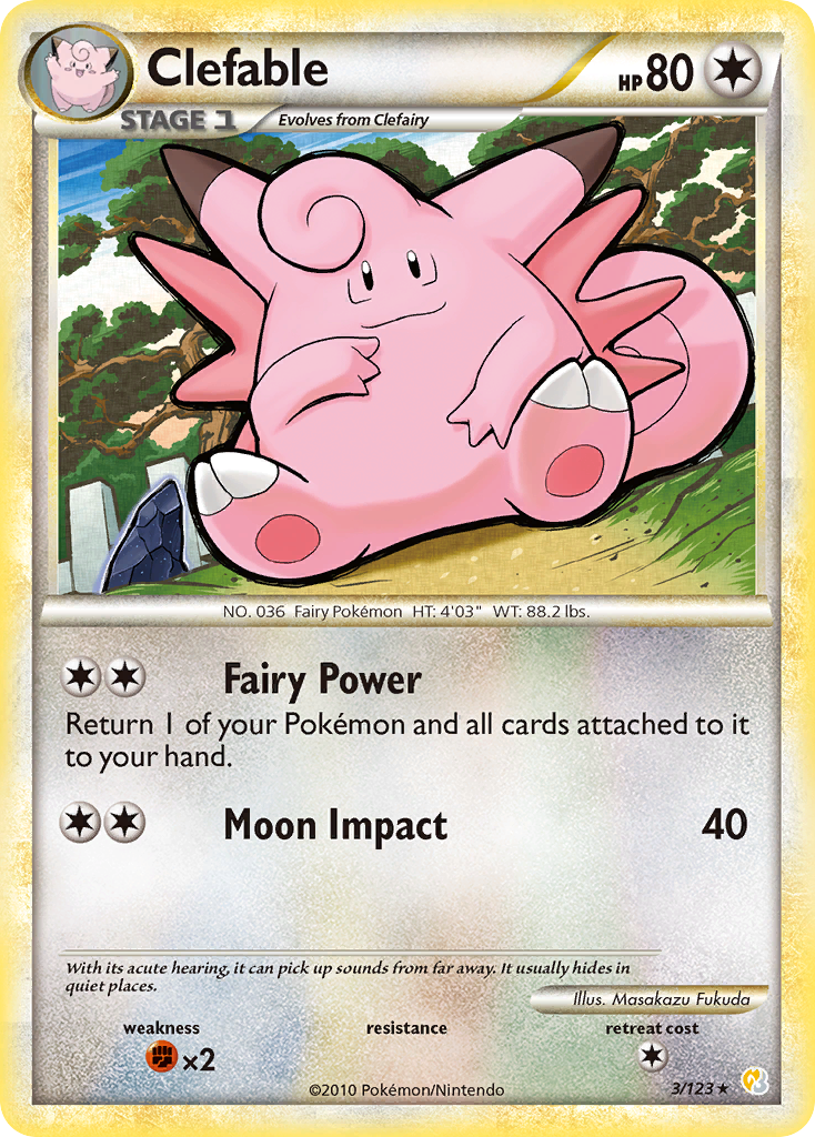 Clefable (3/123) [HeartGold & SoulSilver: Base Set] - Comfy Hobbies