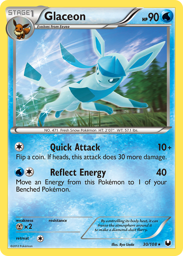 Glaceon (30/108) [Black & White: Dark Explorers] - Comfy Hobbies