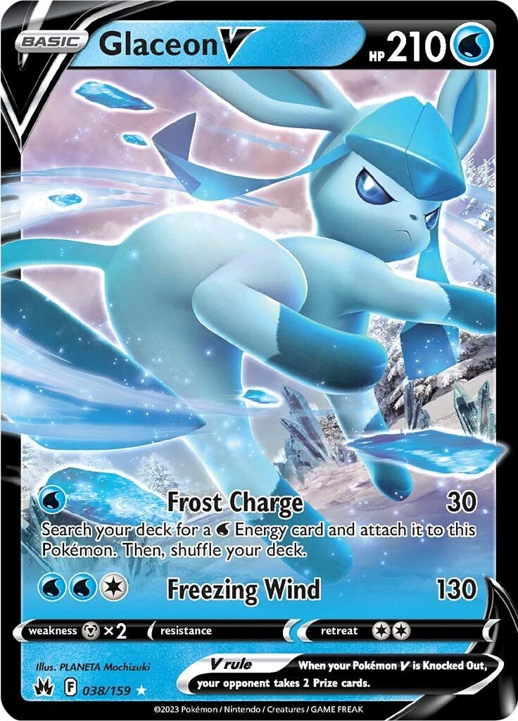 Glaceon V (038/159) [Sword & Shield: Crown Zenith] - Comfy Hobbies