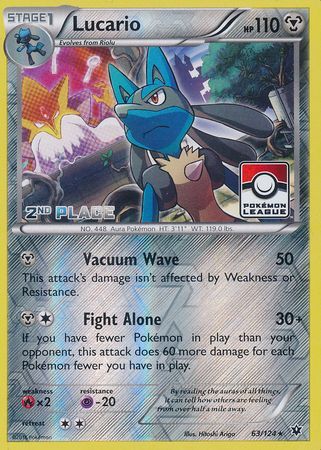 Lucario (63/124) (League Promo 2nd Place) [XY: Fates Collide] - Comfy Hobbies