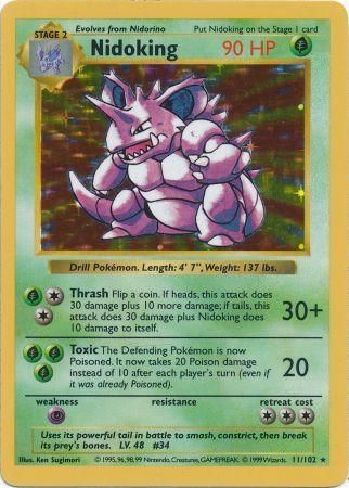 Nidoking (11/102) [Base Set Shadowless Unlimited] - Comfy Hobbies