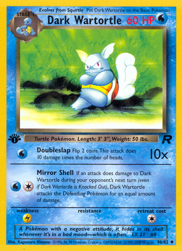 Dark Wartortle (46/82) [Team Rocket 1st Edition] - Comfy Hobbies
