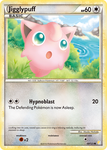Jigglypuff (68/123) [HeartGold & SoulSilver: Base Set] - Comfy Hobbies