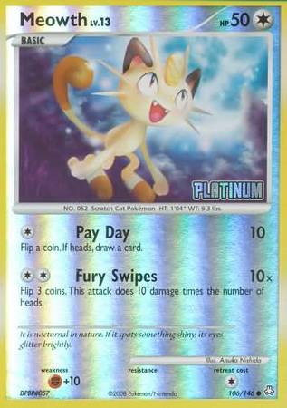 Meowth (106/146) [Burger King Promos: 2009 Collection] - Comfy Hobbies
