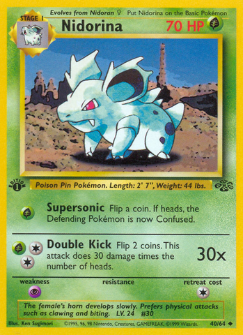 Nidorina (40/64) [Jungle 1st Edition] - Comfy Hobbies
