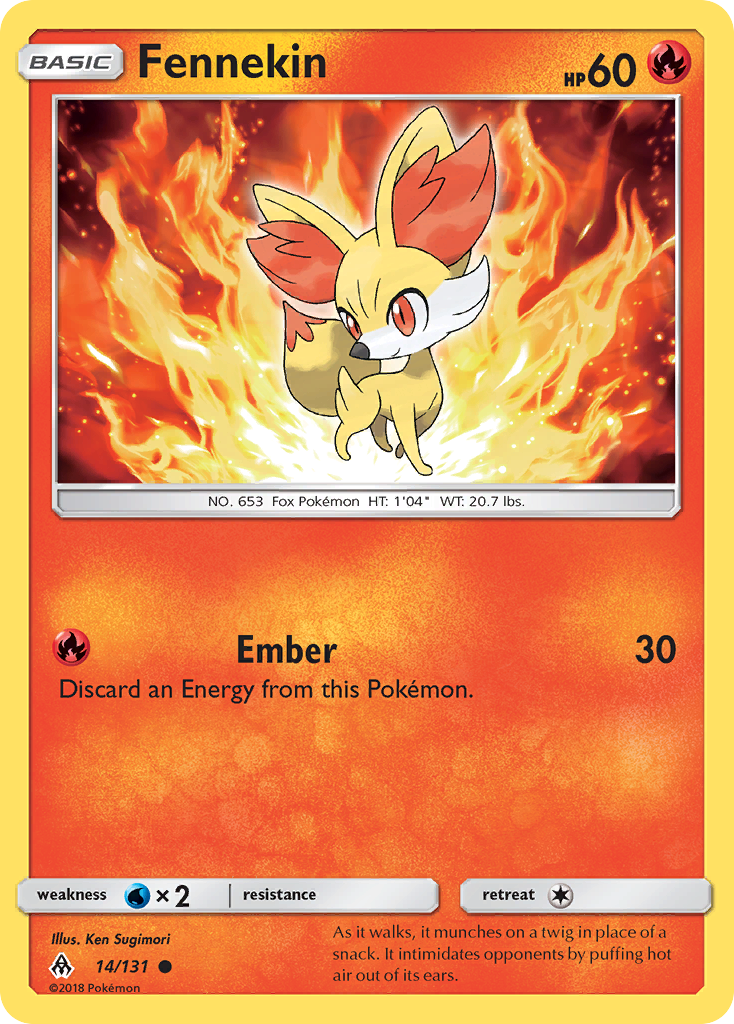 Fennekin (14/131) [Sun & Moon: Forbidden Light] - Comfy Hobbies