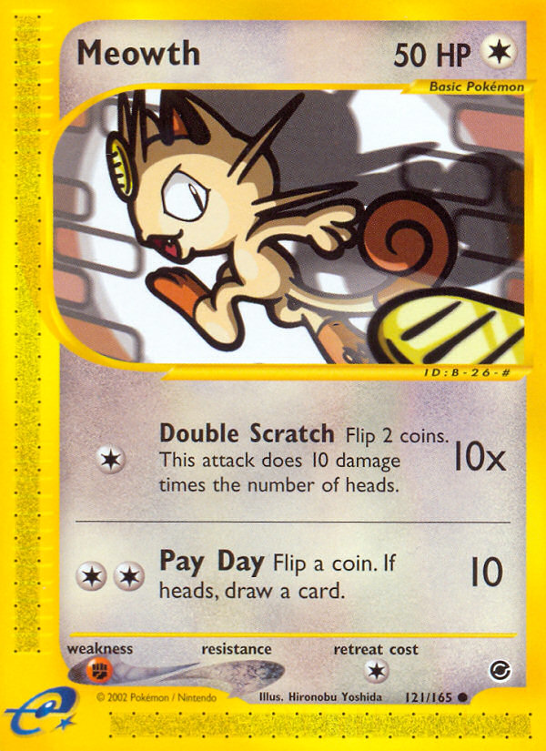 Meowth (121/165) [Expedition: Base Set] - Comfy Hobbies