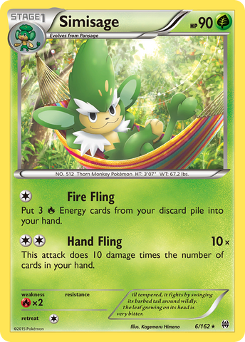 Simisage (6/162) [XY: BREAKthrough] - Comfy Hobbies