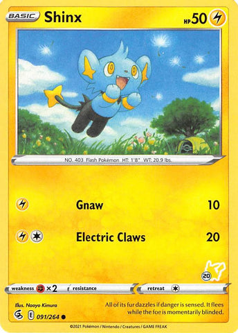 Shinx (091/264) (Pikachu Stamp #20) [Battle Academy 2022] - Comfy Hobbies
