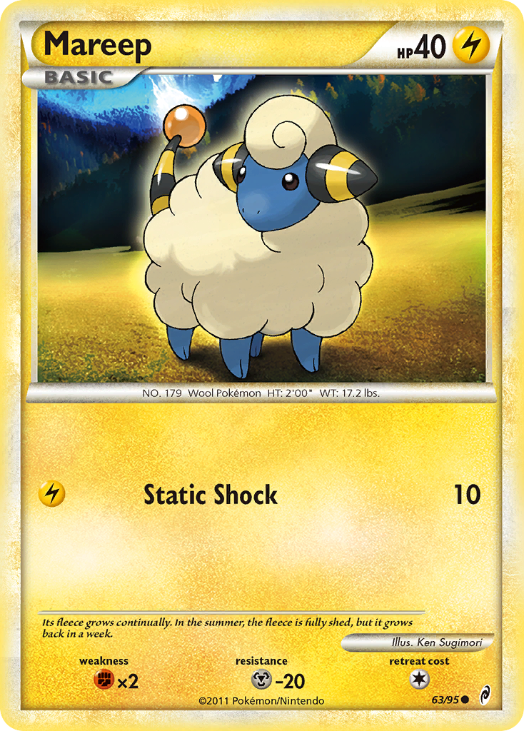Mareep (63/95) [HeartGold & SoulSilver: Call of Legends] - Comfy Hobbies
