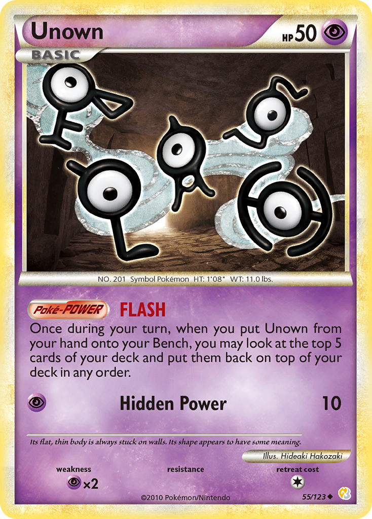 Unown (55/123) [HeartGold & SoulSilver: Base Set] - Comfy Hobbies