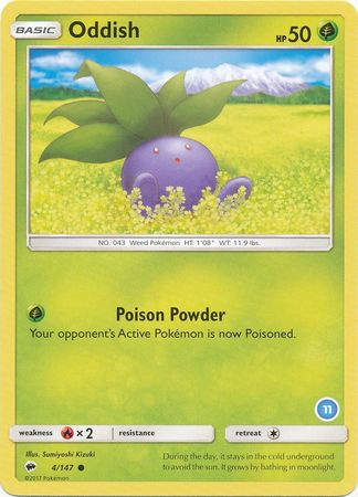 Oddish (4/147) (Deck Exclusive #11) [Sun & Moon: Trainer Kit - Alolan Ninetales] - Comfy Hobbies