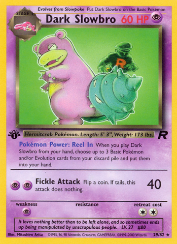 Dark Slowbro (29/82) [Team Rocket 1st Edition] - Comfy Hobbies