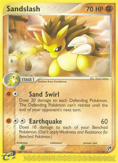 Sandslash (21/100) [EX: Sandstorm] - Comfy Hobbies