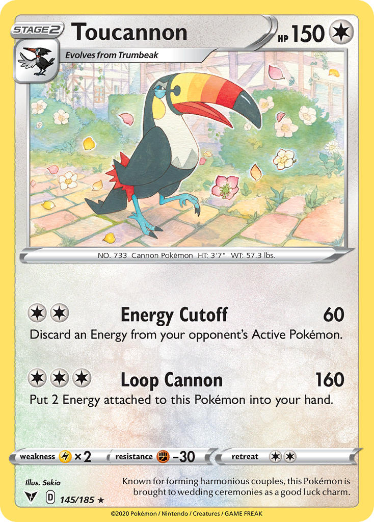 Toucannon (145/185) [Sword & Shield: Vivid Voltage] - Comfy Hobbies
