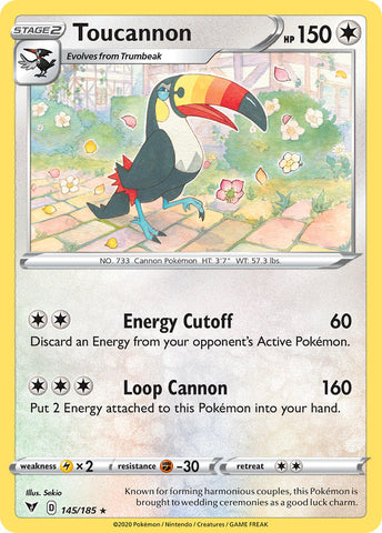 Toucannon (145/185) [Sword & Shield: Vivid Voltage] - Comfy Hobbies