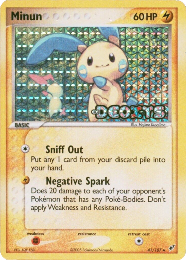 Minun (41/107) (Stamped) [EX: Deoxys] - Comfy Hobbies