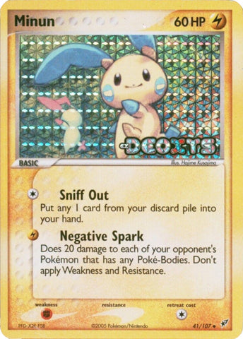 Minun (41/107) (Stamped) [EX: Deoxys] - Comfy Hobbies