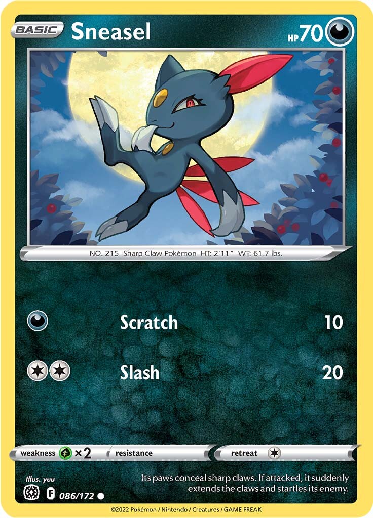 Sneasel (086/172) [Sword & Shield: Brilliant Stars] - Comfy Hobbies