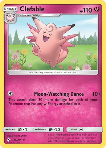 Clefable (133/214) [Sun & Moon: Unbroken Bonds] - Comfy Hobbies