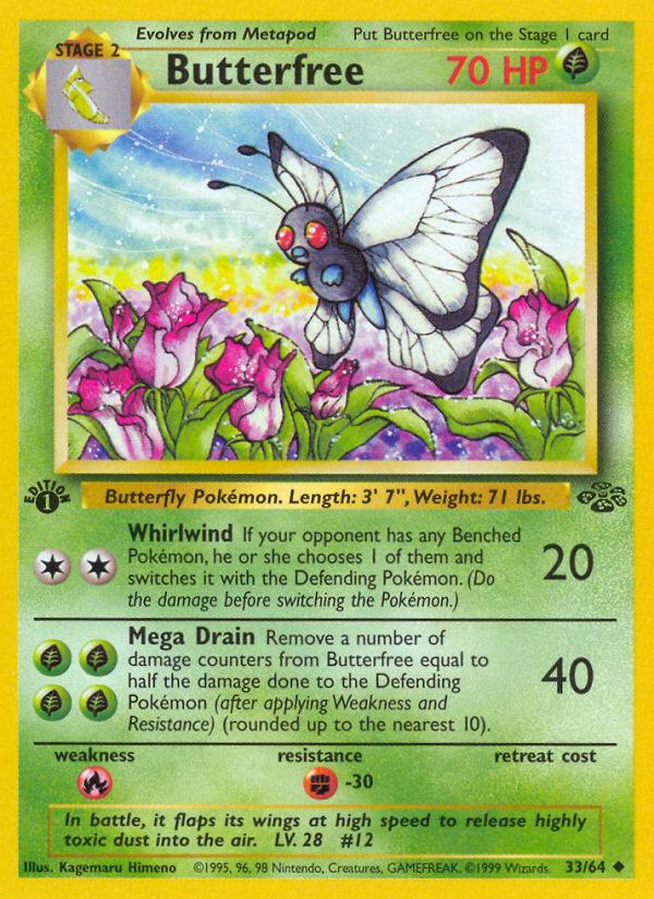 Butterfree (33/64) [Jungle 1st Edition] - Comfy Hobbies