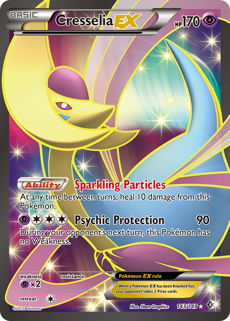 Cresselia EX (143/149) [Black & White: Boundaries Crossed] - Comfy Hobbies