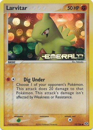 Larvitar (52/106) (Stamped) [EX: Emerald] - Comfy Hobbies