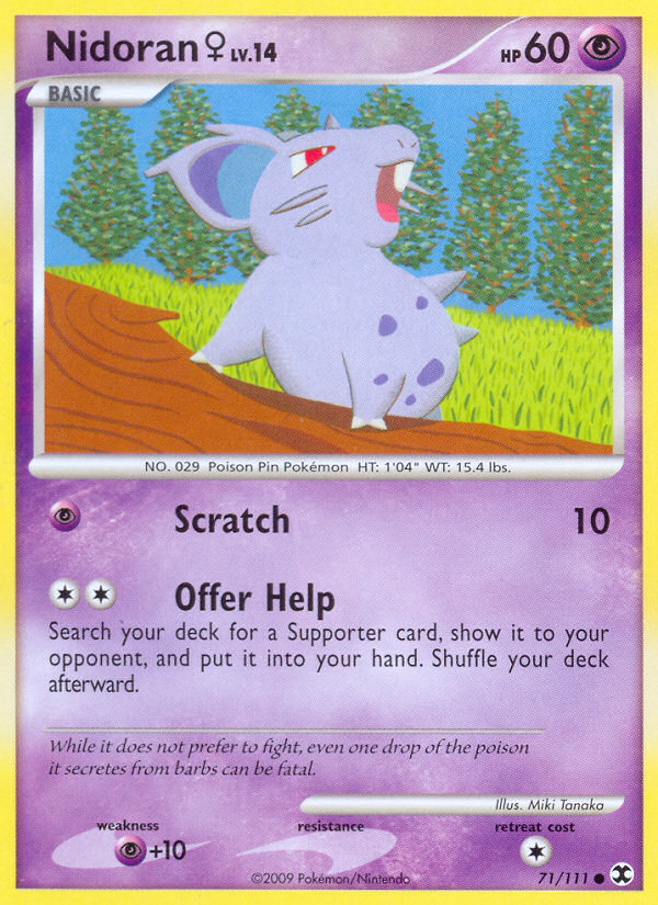 Nidoran (71/111) (Female) [Platinum: Rising Rivals] - Comfy Hobbies