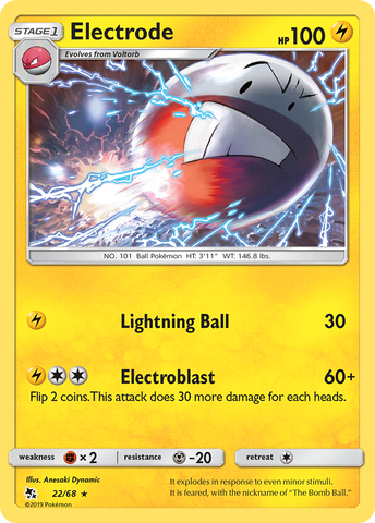 Electrode (22/68) [Sun & Moon: Hidden Fates] - Comfy Hobbies