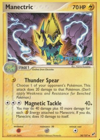 Manectric EX (38/107) (Deoxys Prerelease Promo) [Nintendo: Black Star Promos] - Comfy Hobbies