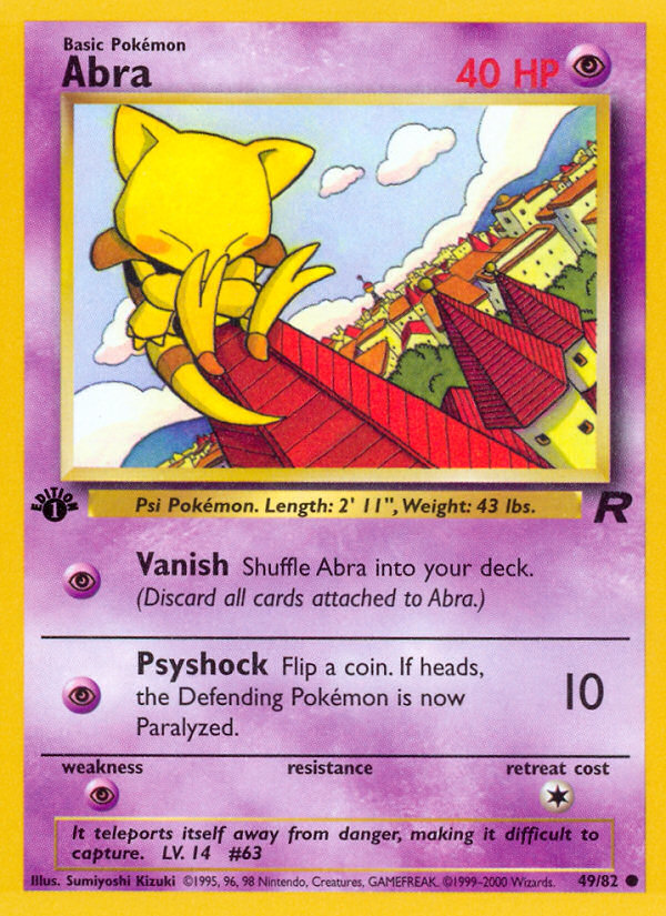 Abra (49/82) [Team Rocket 1st Edition] - Comfy Hobbies