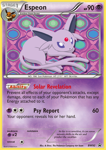 Espeon (BW92) [Black & White: Black Star Promos] - Comfy Hobbies