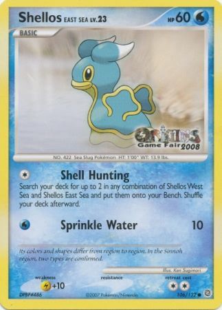 Shellos East Sea (106/132) (Origins Game Fair 2008) [Nintendo: Black Star Promos] - Comfy Hobbies