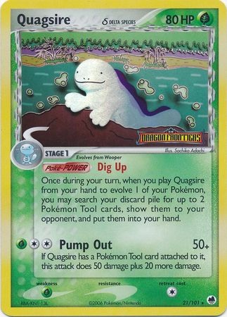 Quagsire (21/101) (Delta Species) (Stamped) [EX: Dragon Frontiers] - Comfy Hobbies
